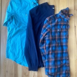 Bundle of three long sleeve shirts